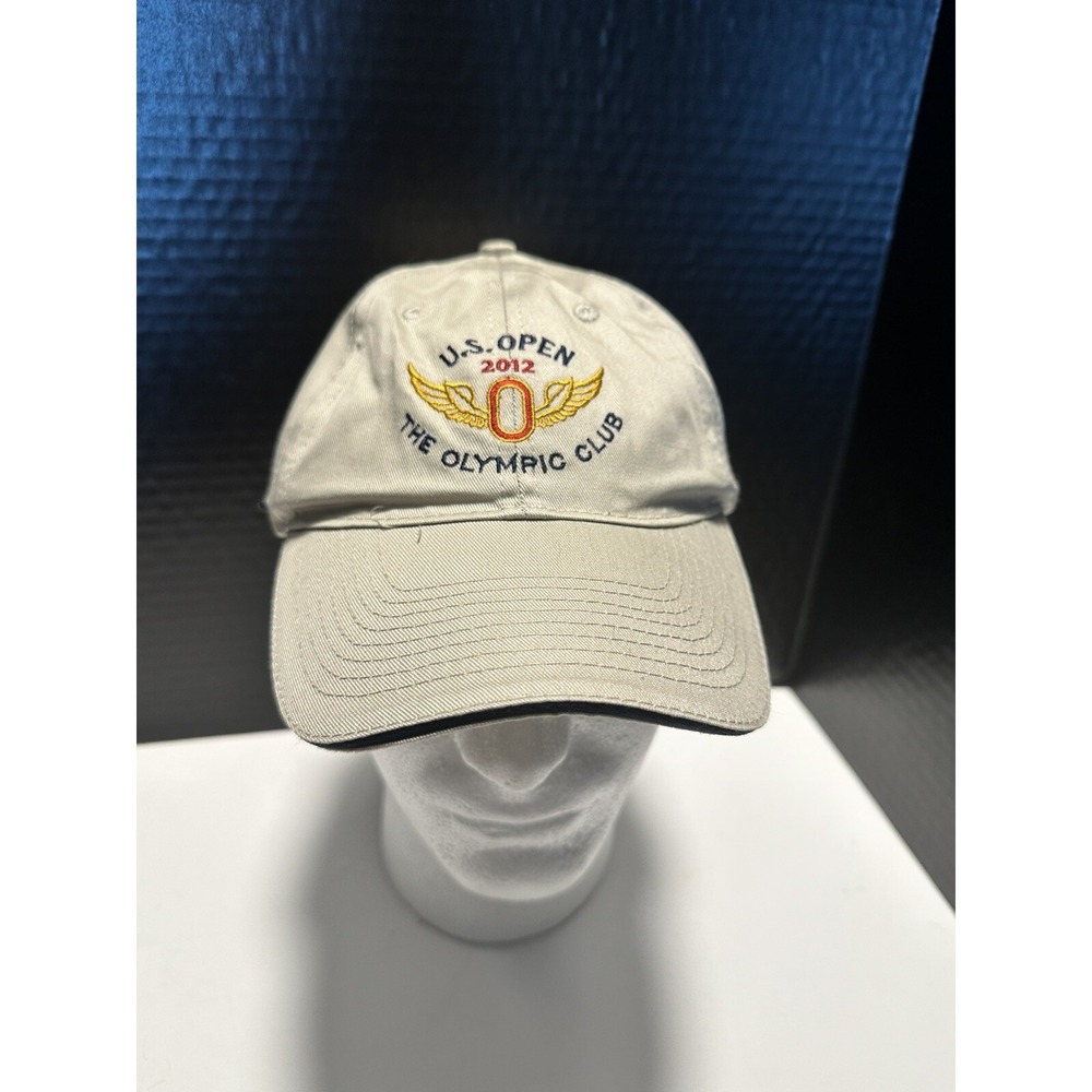 US Open Hat Cap 2012 Olympic Club Strap Back Adjustable Beige‎ USGA Mens